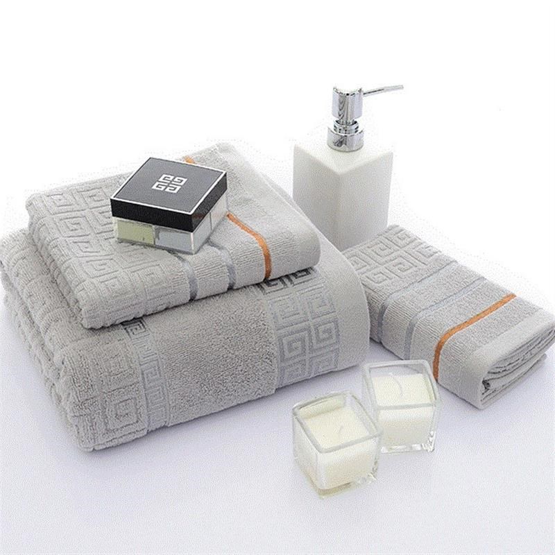 3Pcs Luxury Hotel Cotton Bath Towel Set Hand Face Towel 浴巾