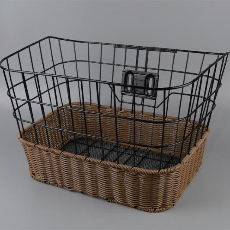 日本自行车配件出口自行车复古车筐 车篓 大号编织复古车筐车篮无