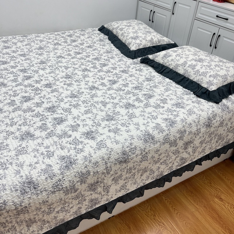 纯棉加大防滑炕盖单专用全棉夹棉床单榻榻米床盖2024新款四季通用