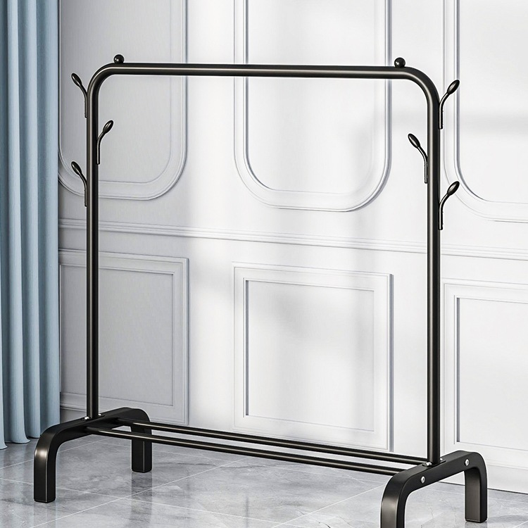 简易室内宿舍移动晒凉衣帽架子晾衣架落地家用卧室挂衣服折叠单杆