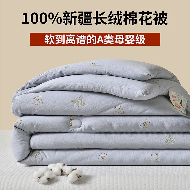 100%新疆棉花被春秋被空调被冬被加厚保暖棉被芯学生宿舍夏凉被子