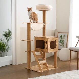 猫爬架猫树太空舱猫窝一体不占地稳固剑麻耐抓猫抓板通天柱猫架子