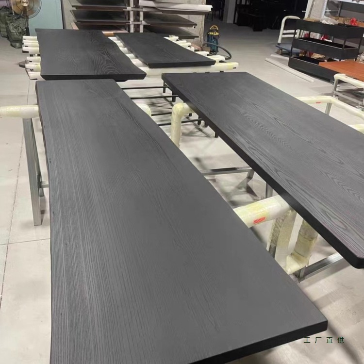 碳化白蜡木桌板松木大板黑色茶桌榆木茶台茶几柜子实木板桌面定