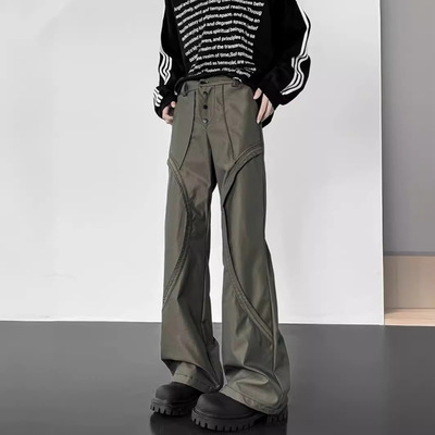 Tim Peake解构裤子男款高级感廓工装裤高个子微喇马吉拉西裤B839