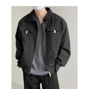 潮牌宽松棒球服翻领拉链短款 夹克男士 外套F15 Peake休闲工装 Tim