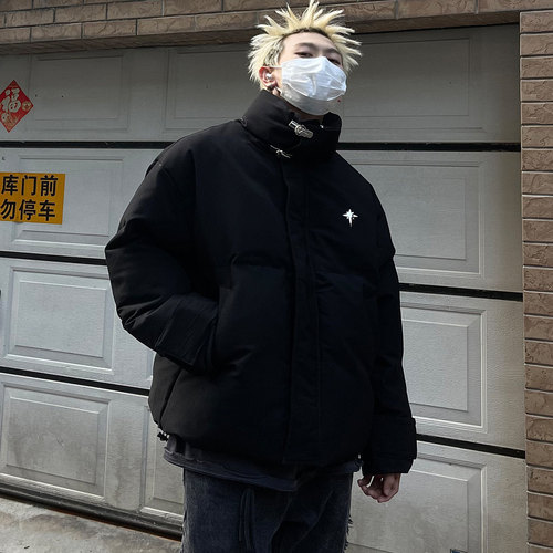Tim Peake美式磨砂棉服男立领美拉德棕色面包服宽松潮牌外套3351