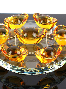 厂家供应水晶元宝七星阵摆件家居装饰品开业礼品摆件