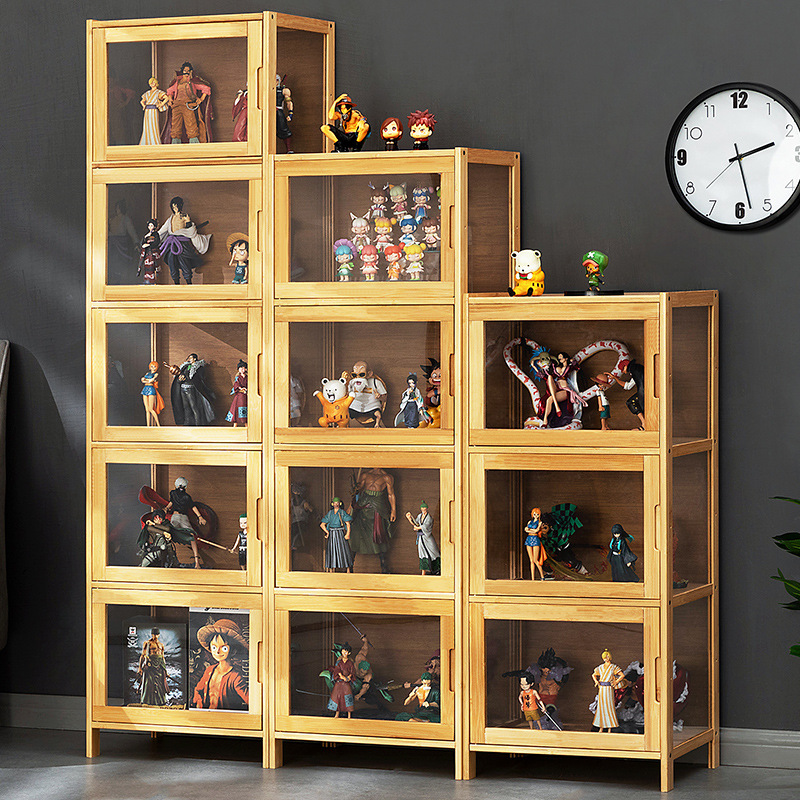 家庭收纳柜子储物柜置物柜多层带柜门卧室家用手办展示柜一件起批