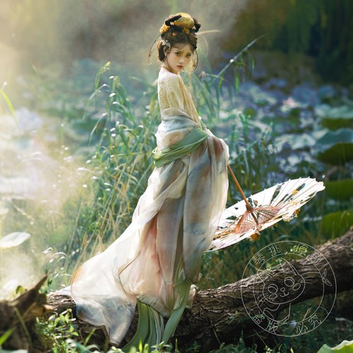 北宋纱衫琴挑原创氛围感摄影款