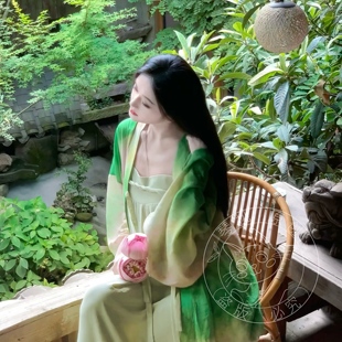 琴挑北朝【扶桑】魏晋褶衣改良齐胸松紧吊带裙汉服日常春夏通勤