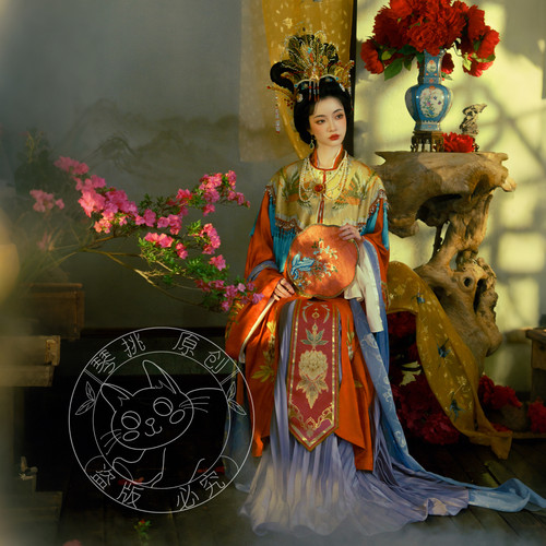 【全套链接】琴挑仕女【离恨天】仿绢人红楼梦长衫云肩