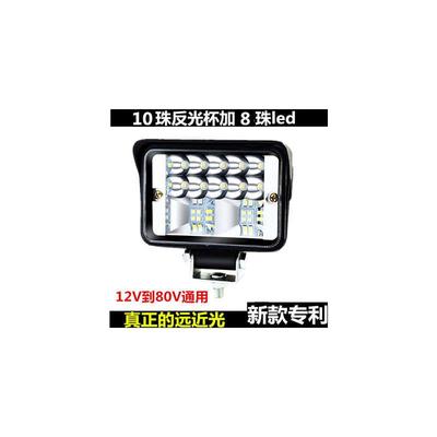 电动车摩托车led前大灯超亮防水三轮车灯12V48V强光改装汽车射灯