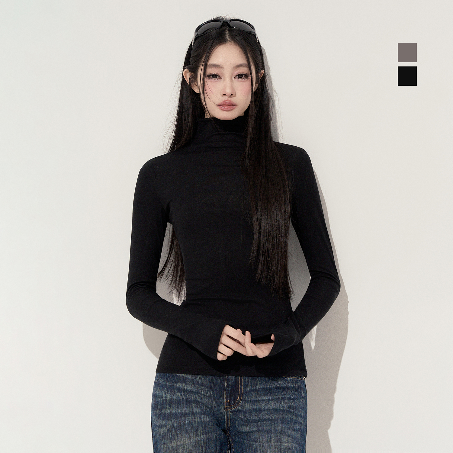 【PUNCH25AW 11.24 10点】莱赛尔婴儿皮肤感打底t恤显瘦收腰内搭