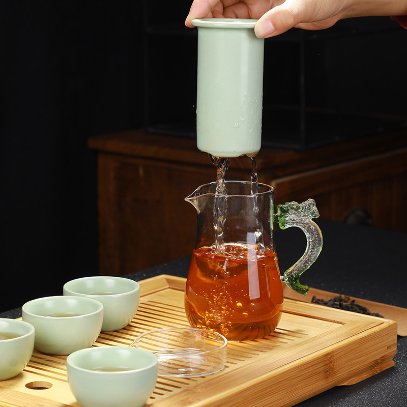 耐高温玻璃过滤茶壶开片汝窑陶瓷内胆红茶哨子泡茶器功夫茶具单壶