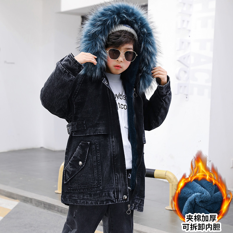 星星年华-童童熊制衣&TTX541男童铆钉二合一加绒派克服童