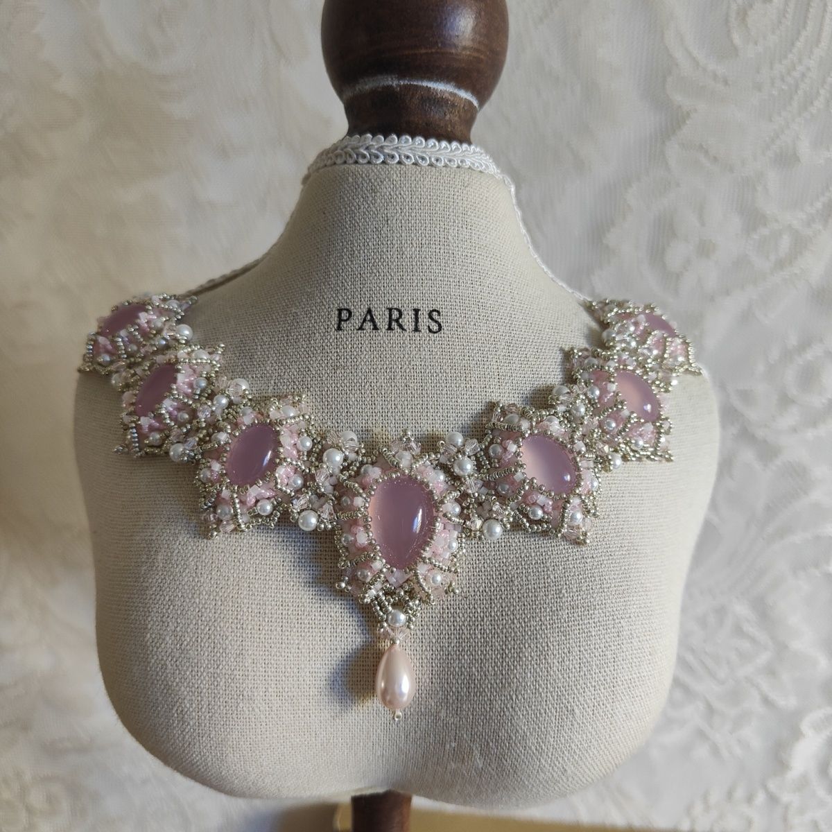 卢浮宫项链重工百搭宫廷风舞蹈轻奢演出欧美配饰千金大小姐项链