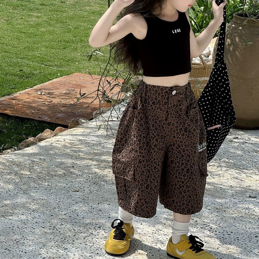 女宝宝韩系穿搭2025女童童装夏季高级ins背心新款美式复古潮a294