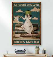 Nostalgic and retro decorative paintings, framed wall hangings, libraries, bookstores, reading, learning English posters, reading, reading thumbnail 2