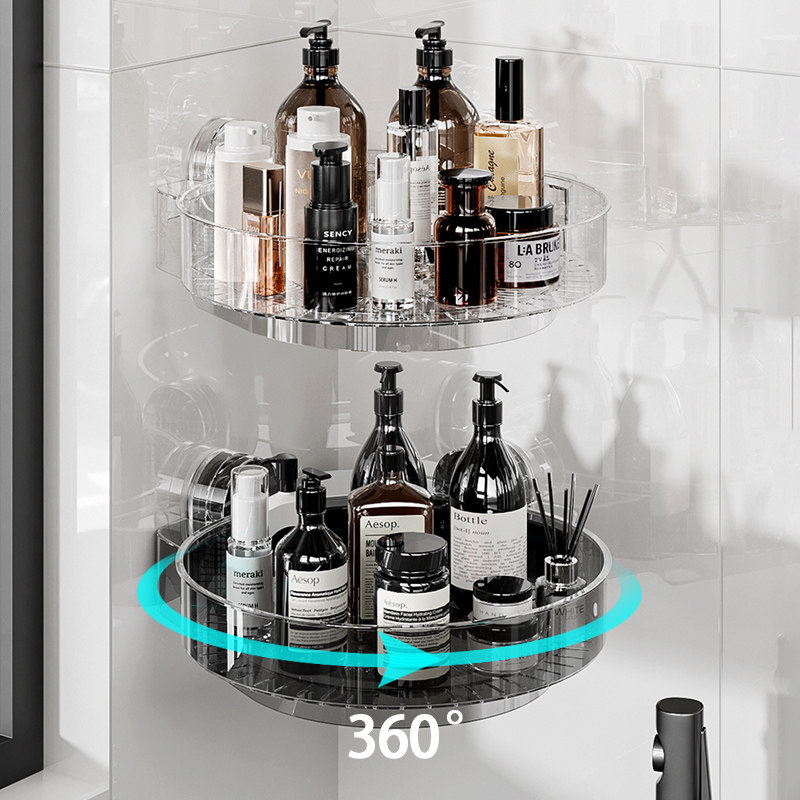 化妆室吸盘旋转置物架浴室三角架子免打孔厕所洗漱台转角壁挂收纳,家庭/个人清洁工具,浴室角架/置物架,淘宝优惠券,粉丝福利购,淘宝优惠卷