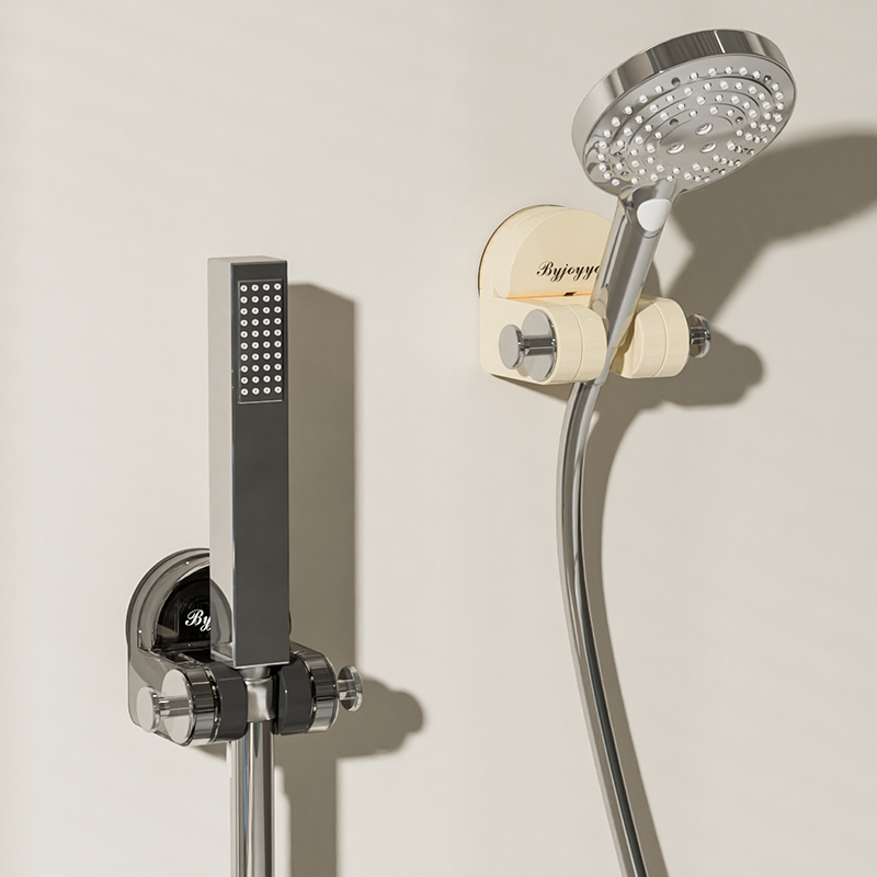 就几所万向花洒支架吸盘免打孔