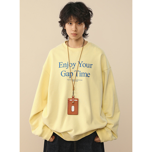 无性别上衣女 2024秋季 FROM WRTING字由基础撞色字母印花卫衣男款