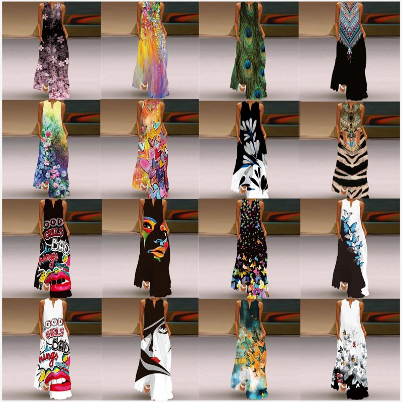 无袖连衣长裙亚马逊wish