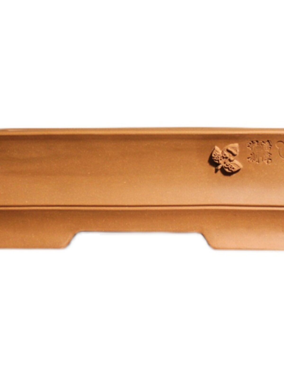 一叶知秋 紫砂长方形精品花盆 小树桩盆景盆古典手工竹节老段泥i.