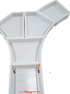 高速公路拱形骨架护坡砖塑料模具弧形镶边石砌块预制挡水护坡模i.