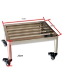 花盆鱼缸荷花缸托盘不锈钢承重托架万向轮滚轮底座定制圆形阳台i.