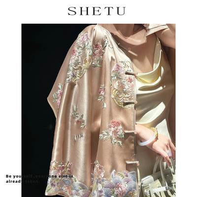 今年流行新中式复古宋锦外套女