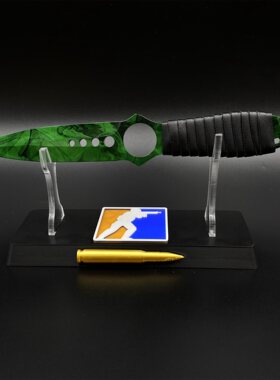 CSGO绿宝石骷髅刀实物模型摆件