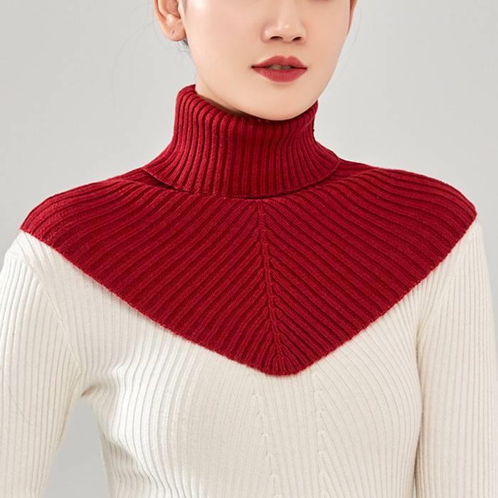 羊绒脖套男女假领子羊毛高领护颈椎三角巾毛衣假衣领针织毛线围脖