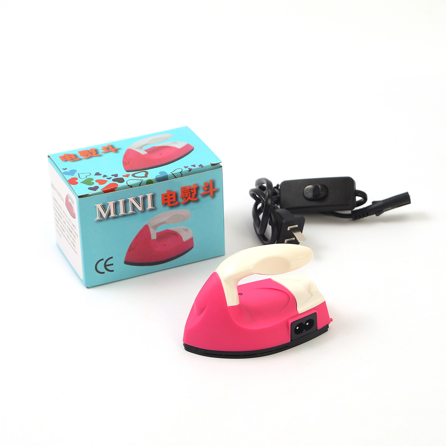 拼豆小熨斗儿童手工电熨斗烫标迷你熨斗小布贴烫钻娃衣迷你熨斗