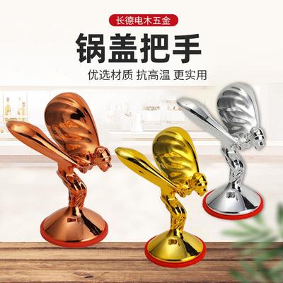 劳斯车标模型莱斯立标炒菜锅小金人锅盖把手车标锅锅把摆件锅把手