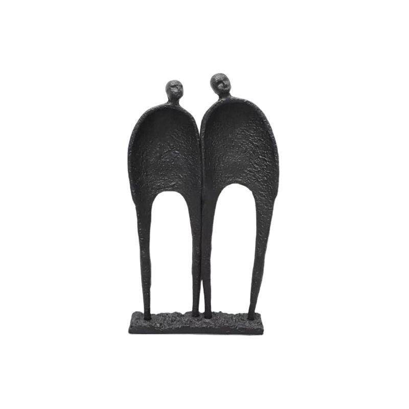 现简约铸铁双人组人物装饰摆件客厅展示柜玄关样板间家居装饰品