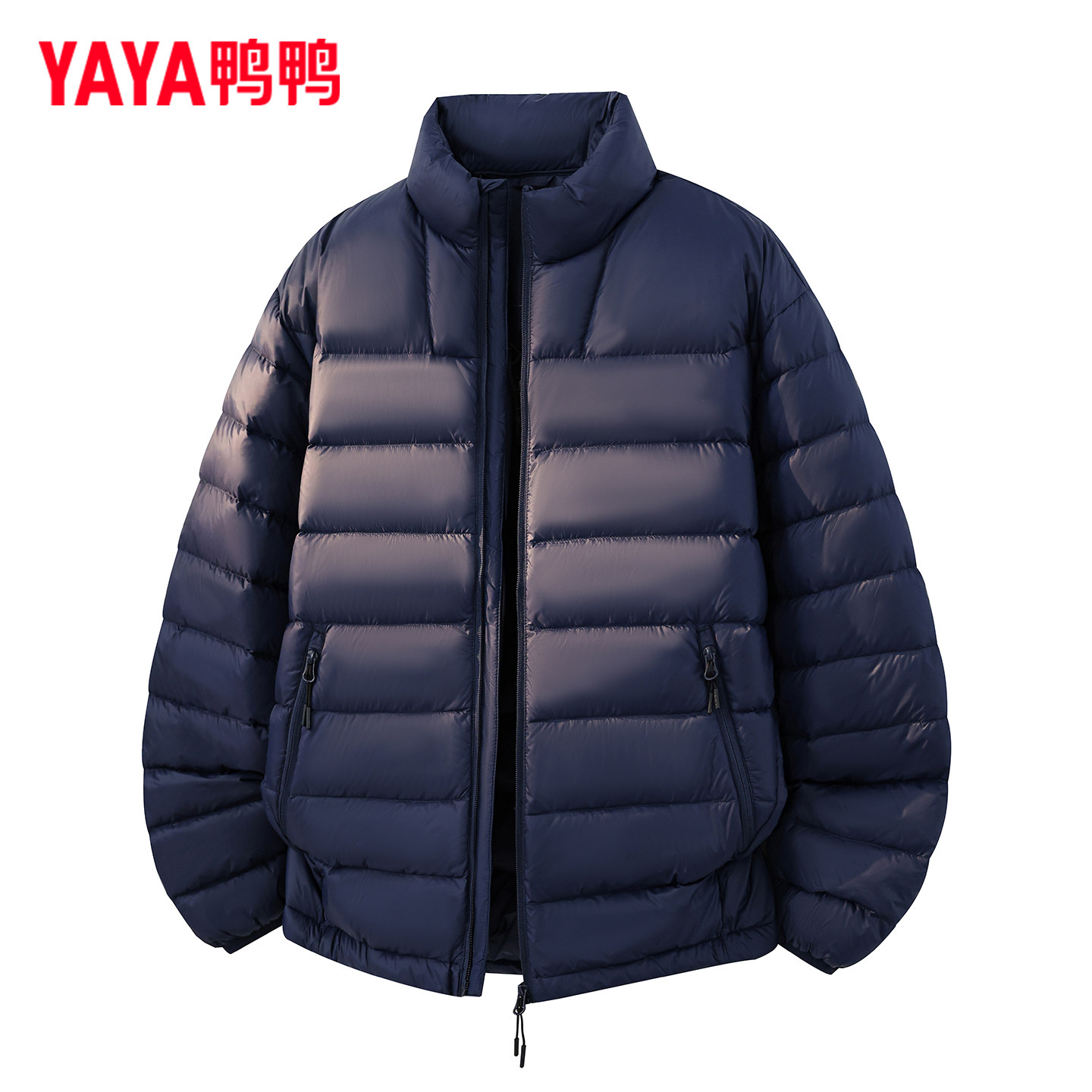 鸭鸭排骨羽绒服男士短款立领