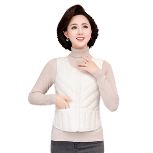 鸭鸭羽绒马甲女士内穿羽绒服中老年短款内胆背心妈妈装秋冬马夹XD