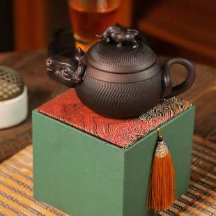 [正品保证]云南建水紫陶原矿泥料扭转乾坤牛头壶手工制作茶壶茶具