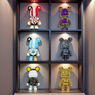 客厅酒柜高级感32CM酷酷熊装饰品摆件暴力熊简约家居电视柜办公室