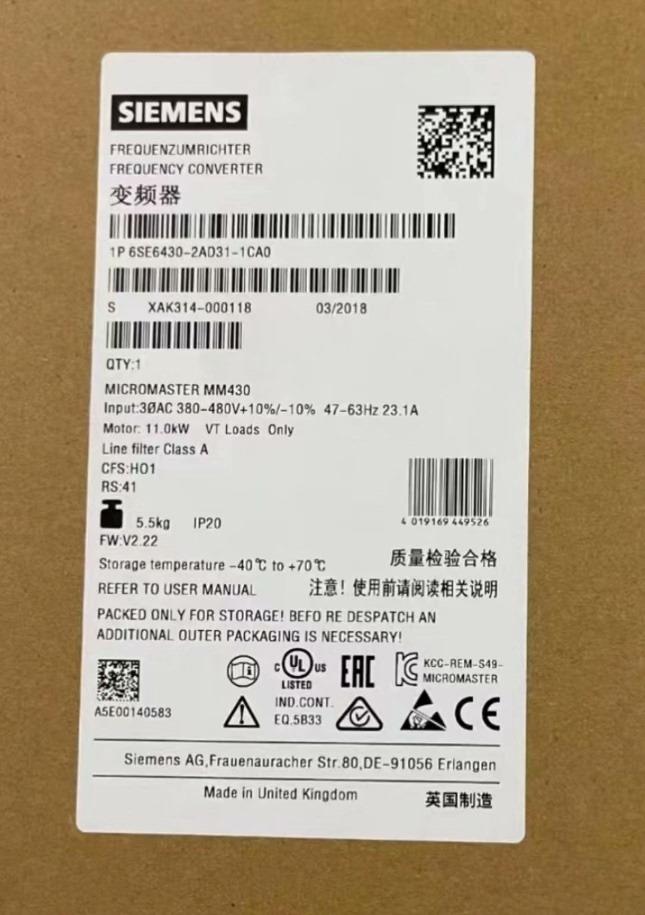 6SE6430-2AD31-1CA0西门子变频器MM430系议价