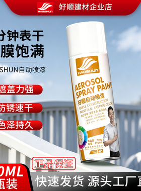 好顺自动手摇自喷漆金属防锈家具木器漆电动车改色涂鸦黑白色油漆