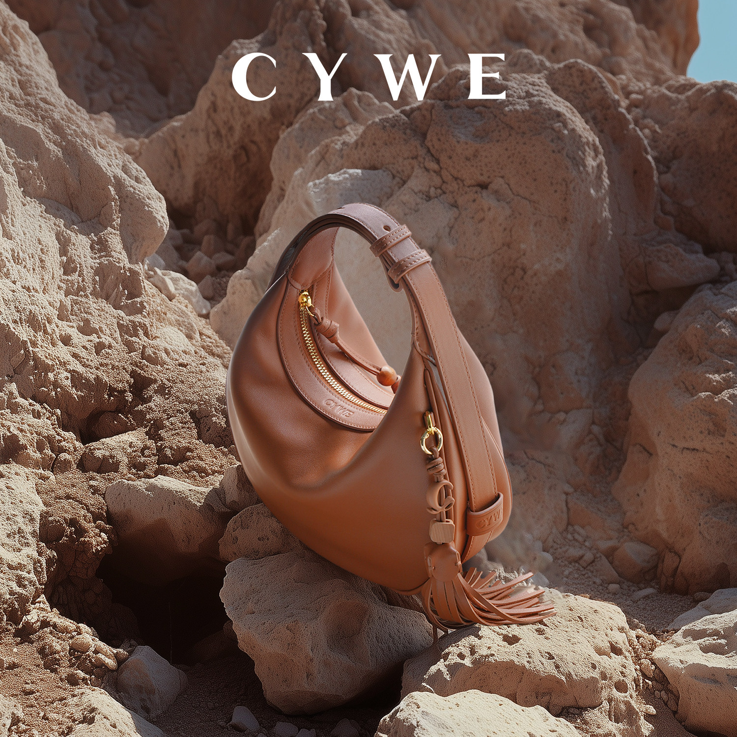 CYWE可凯骐月牙包女2026新款法式腋下包高级感轻奢单肩手提斜挎包