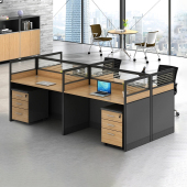 北京职员办公桌员工位屏风卡座直角单双4四六6人桌椅组合办公家具