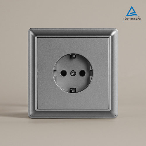 欧式灰色PC面板90型schukosocket
