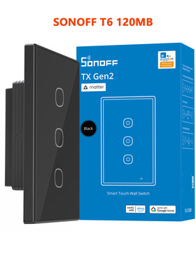 SONOFF T6 120MB 1C 2C 3C Matter Wifi智能墙壁开关Homekit