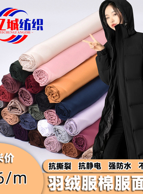 2025羽绒服专用面料高档防水加厚棉衣马甲服装记忆布手工DIR布料