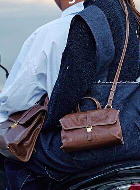 【李娜同款】山下有山行随游小挎包迷你植鞣牛皮休闲斜背包女