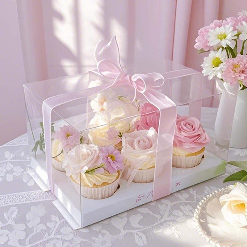 女神节6粒纸杯蛋糕包装盒