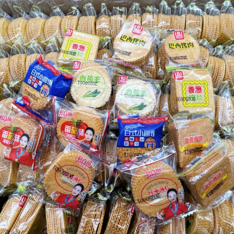 吉祥利百加多种口味香葱王味香葱鸡片巴西烤肉味饼干早餐代餐零食