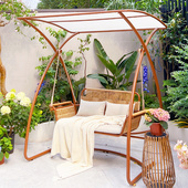 秋千户外庭院花园摇椅室外双人吊床摇篮椅阳台家用网红荡秋千吊椅